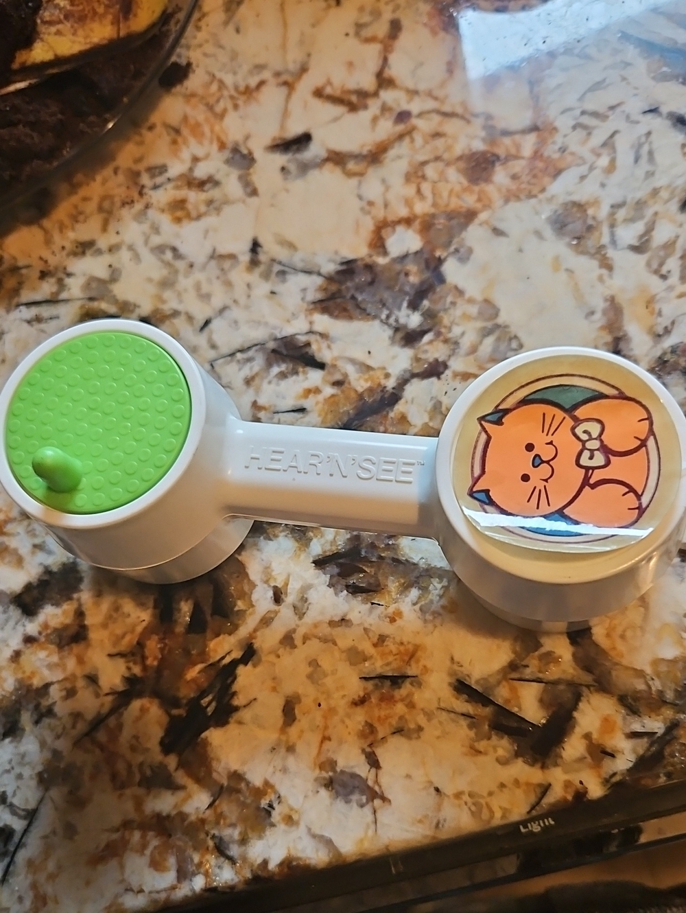 Hear 'N' See Kids Learning Push-Button Toy - White and Green